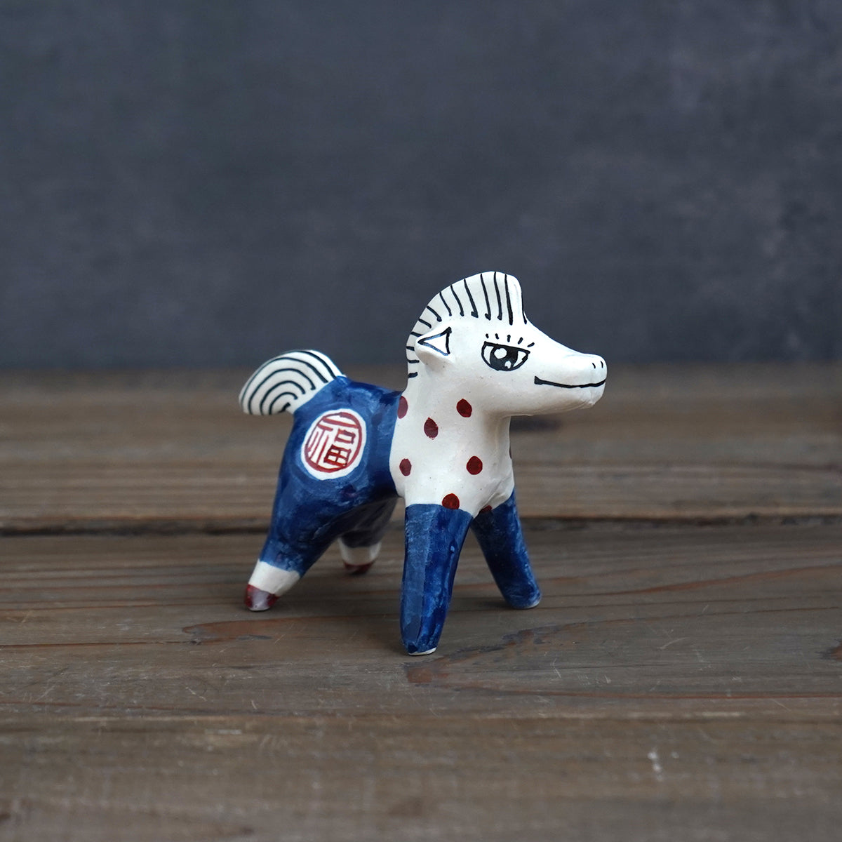 干支フィギア【午】ウマジャロウ 青 福