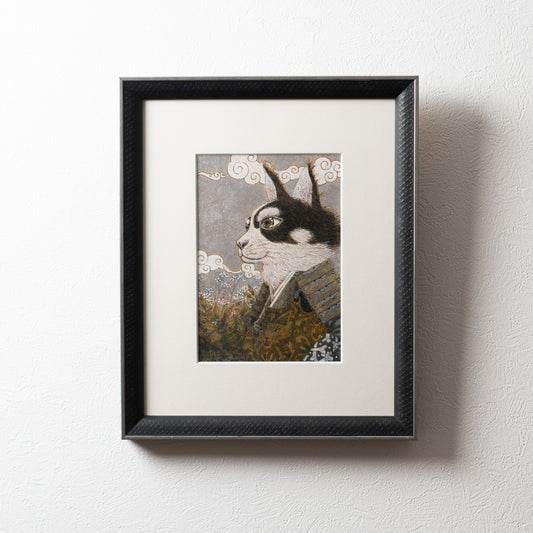 【原画 1点限り】 山口祥治作 絵画 「犬武者」