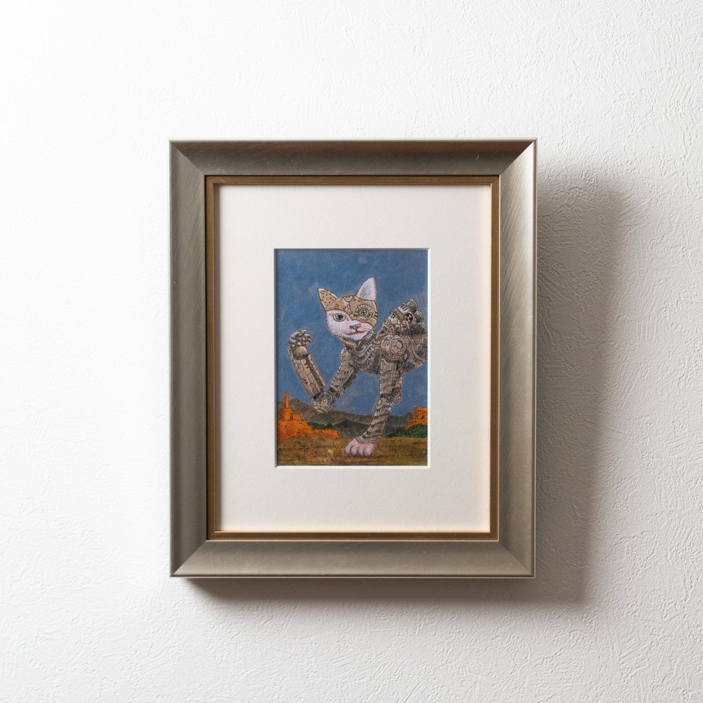 【原画 1点限り】 山口祥治作 絵画 「ウサギドロイド」