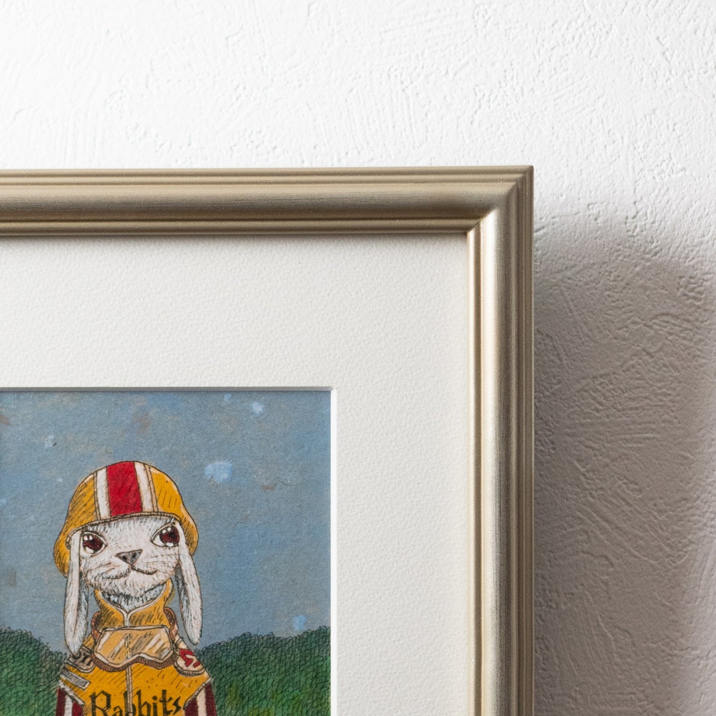 【原画 1点限り】 山口祥治作 絵画 「うさぎのバイク」