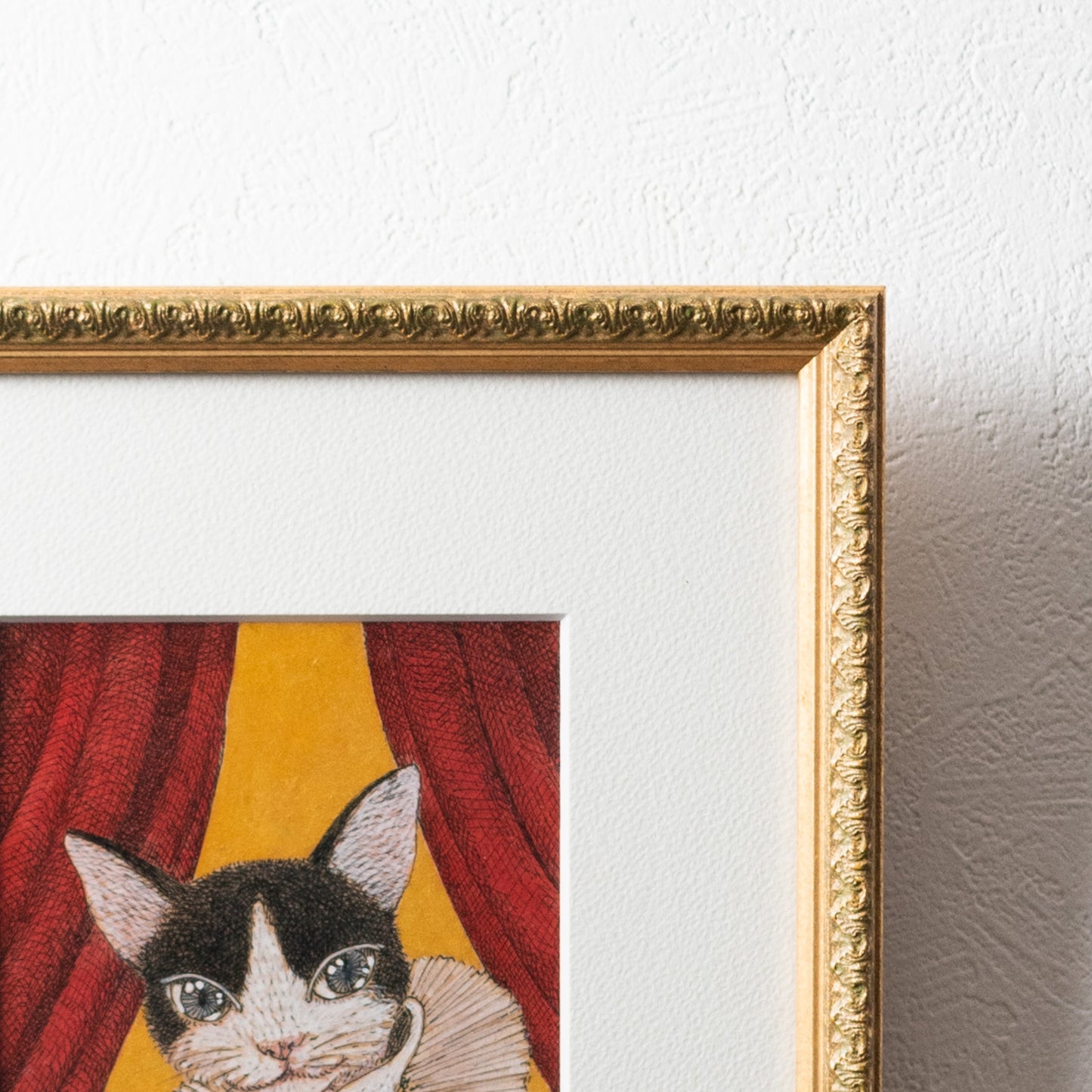 【原画 1点限り】 山口祥治作 絵画 「猫の王宮」