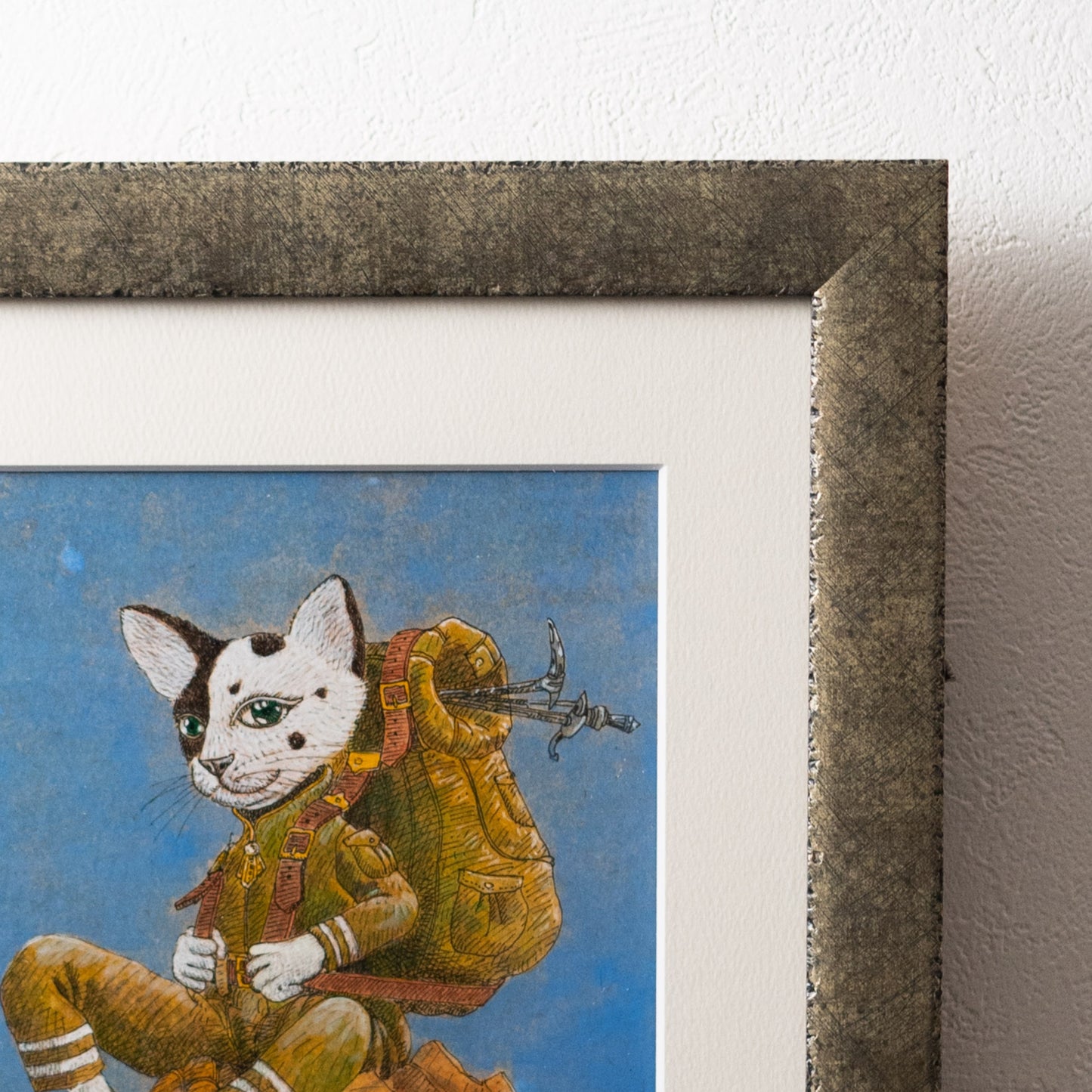 【原画 1点限り】 山口祥治作 絵画 「やま登り」